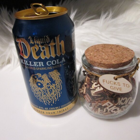 Wooden in jar 'F*cks to Give' Jar fun gift or desk piece. Novelty Too Much fun! - Picture 5 of 7